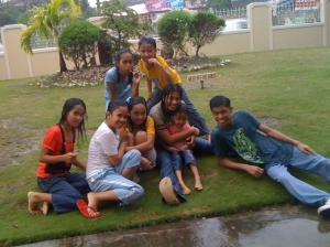 Me and friends in the rain.